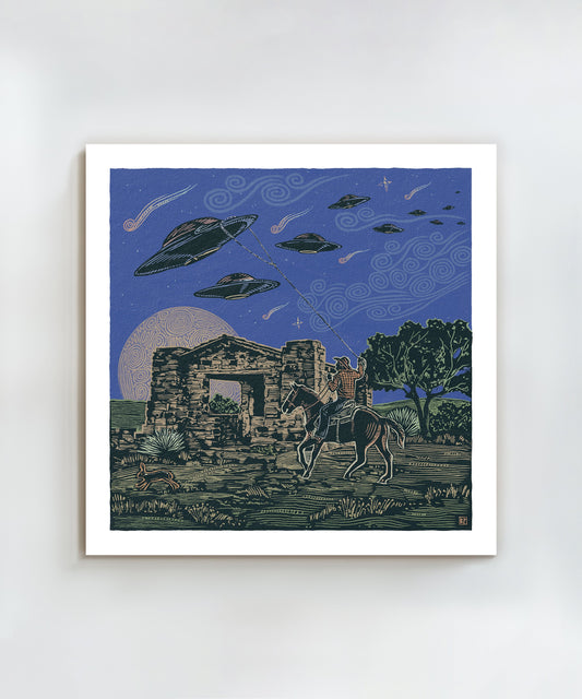 Cowboy and Aliens by Bryan Peterson