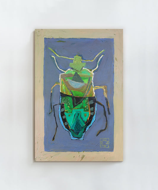 Beetle On Blue by Hope Olson