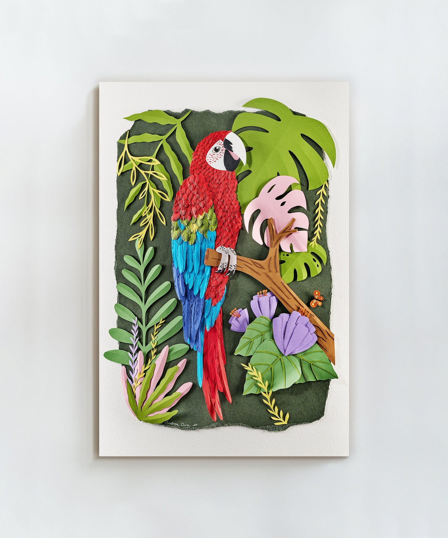 Red Macaw by Andrea Cira