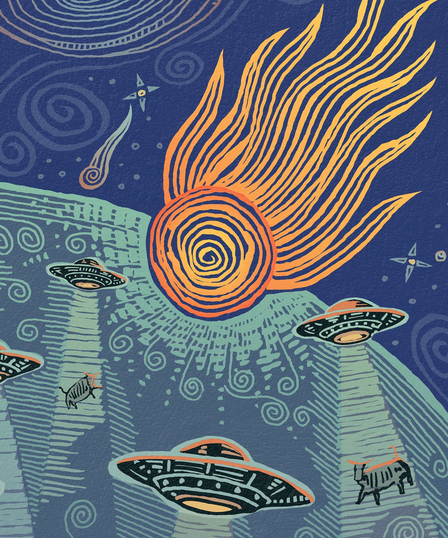 Fireball Cows by Bryan Peterson