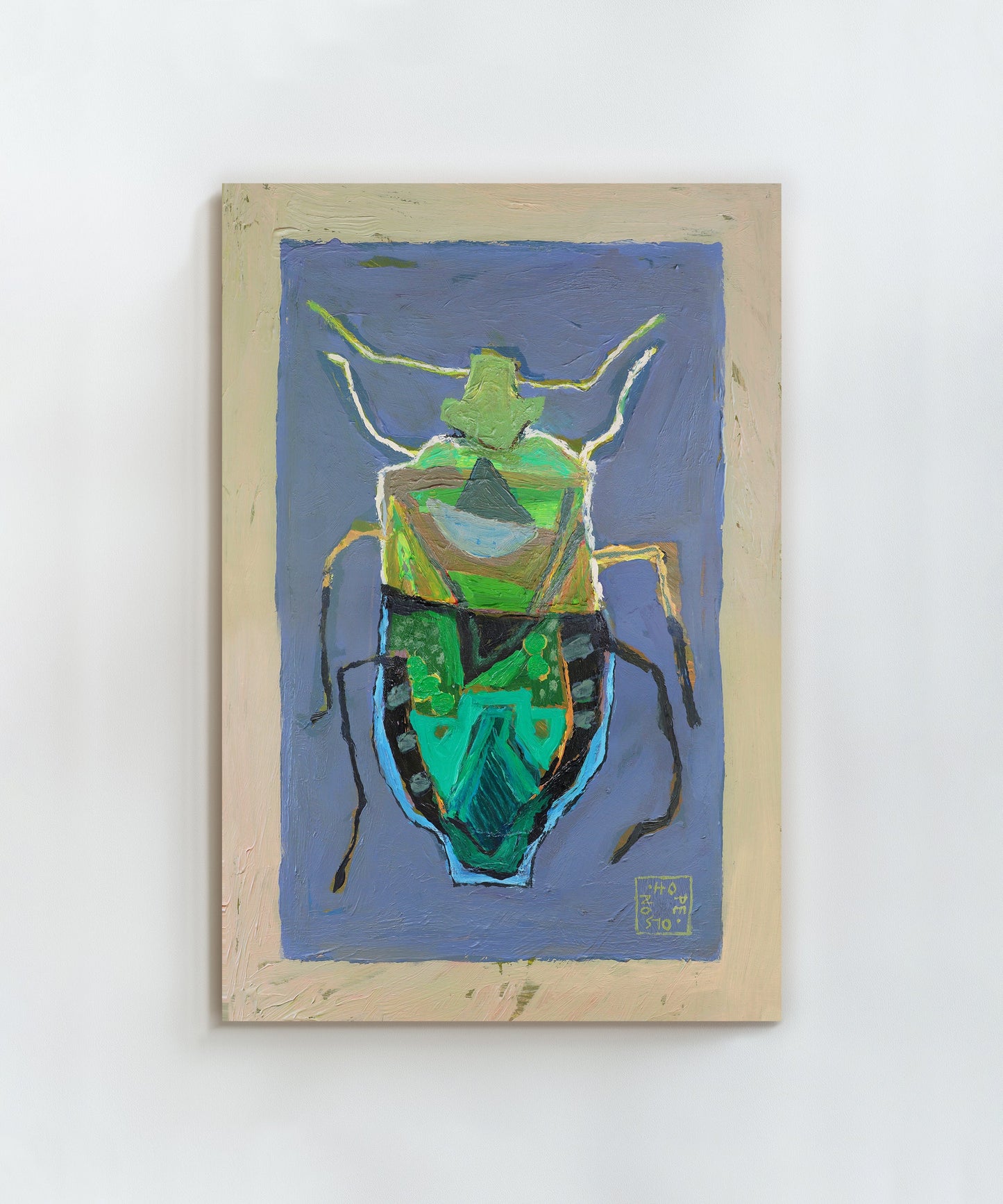 Beetle On Blue by Hope Olson