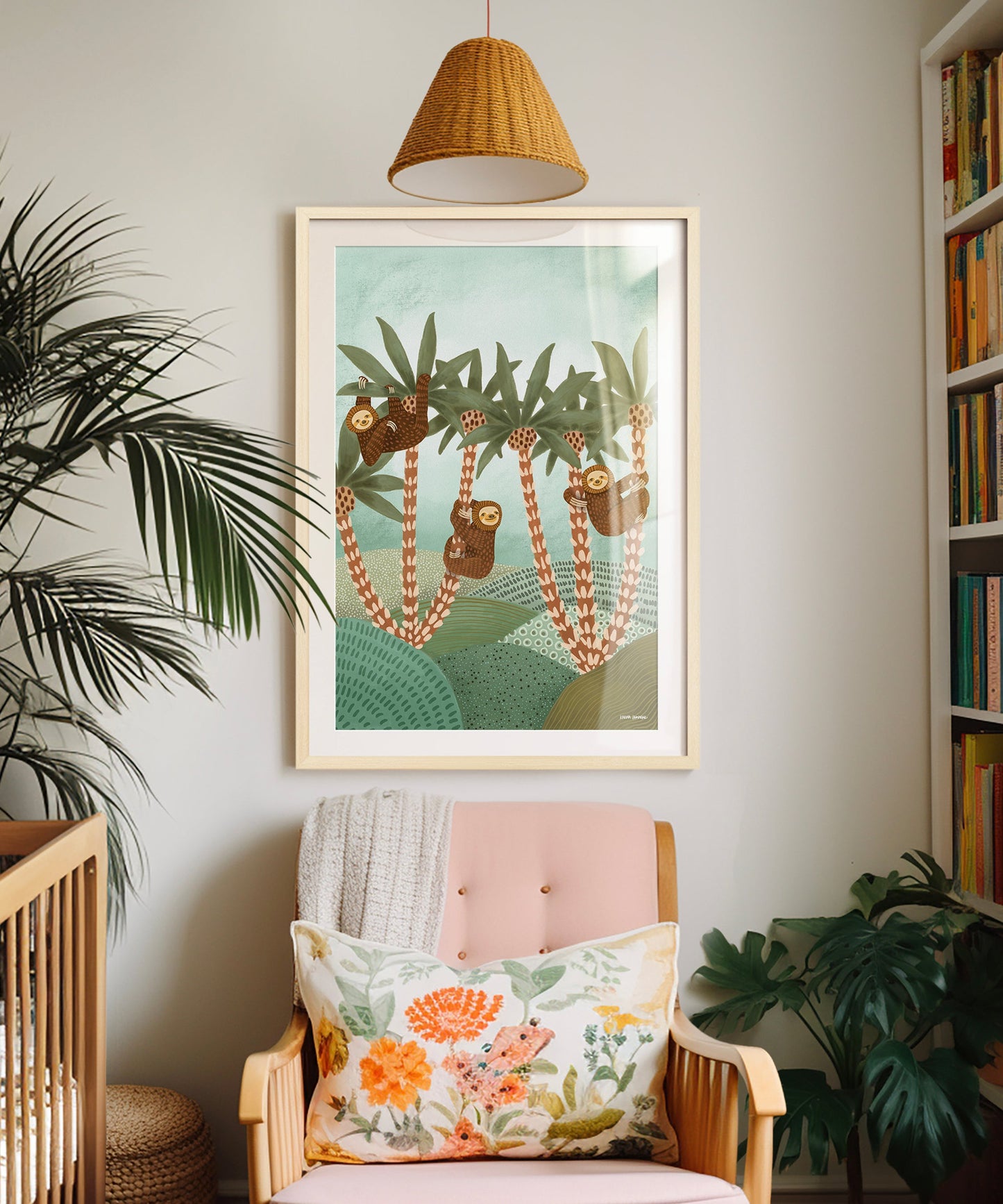 Sloths In Palms by Karina Jambrak