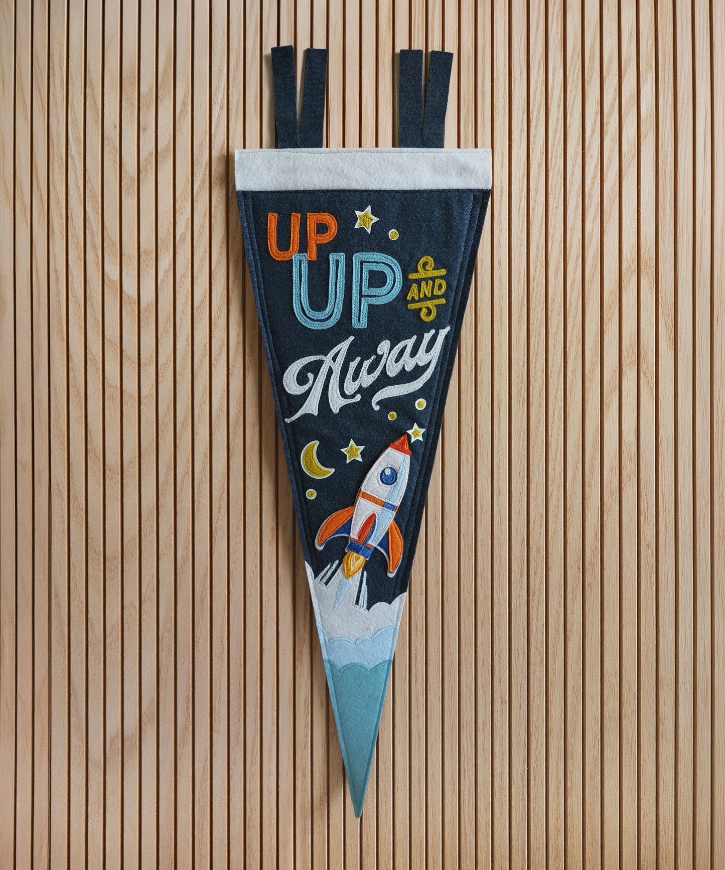 Up Up and Away Felt Pennant