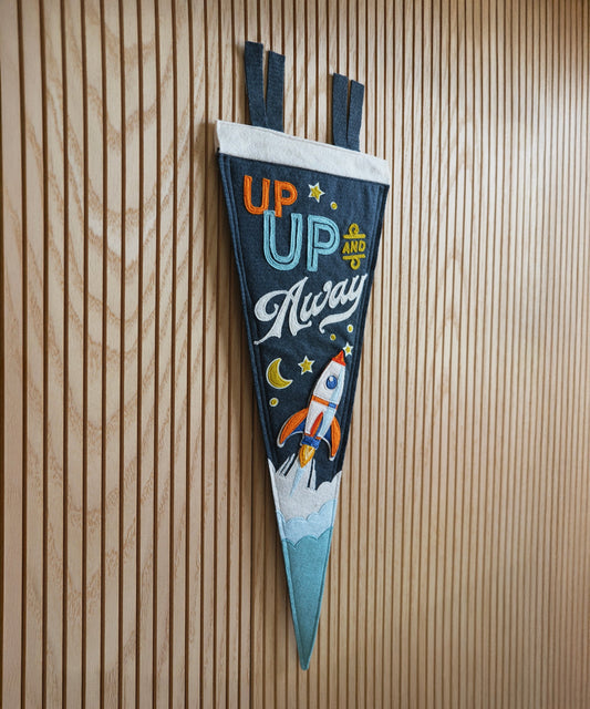 Up Up and Away Felt Pennant